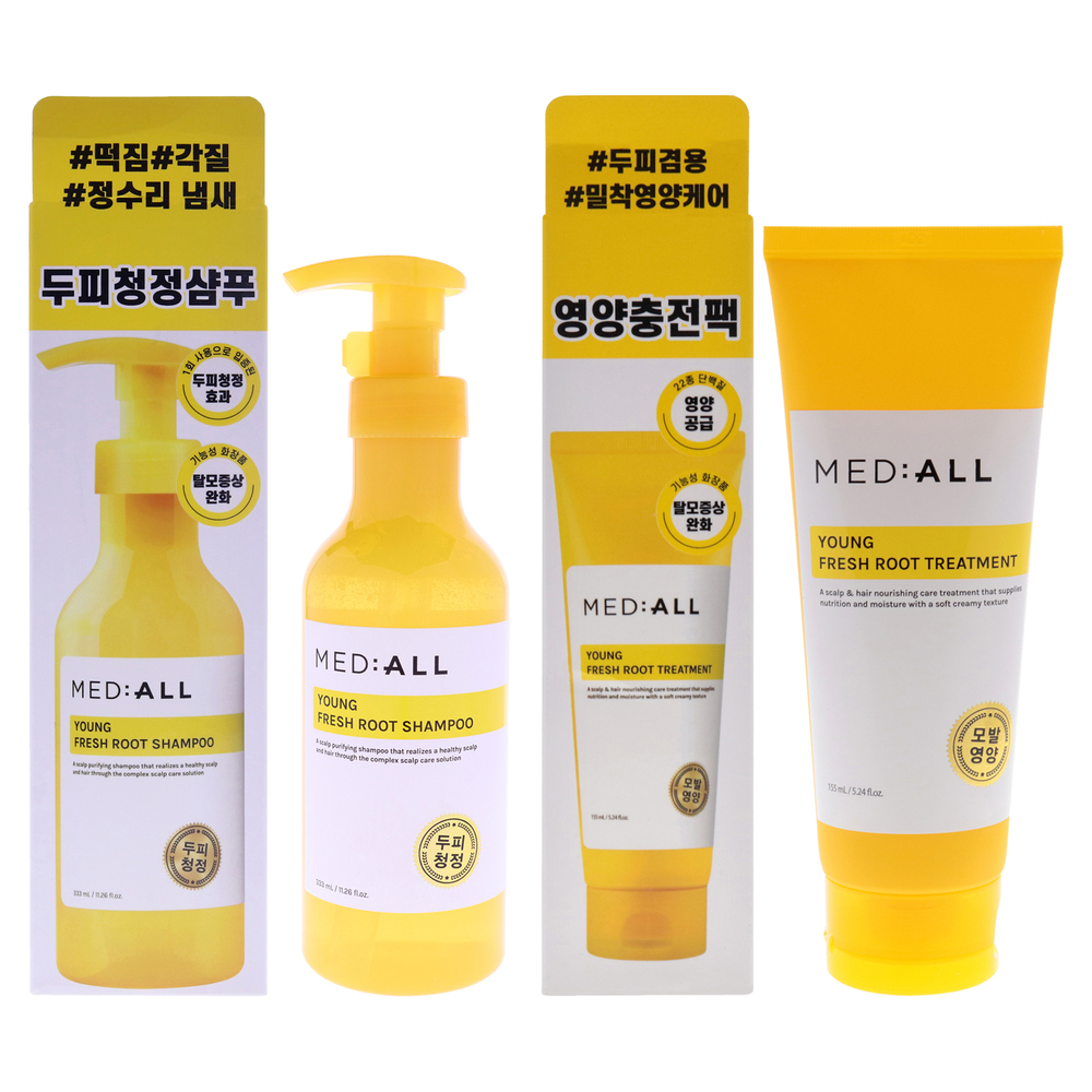 Young Fresh Root Kit by Med:All for Unisex - 2 Pc Kit 11.26oz Shampoo,